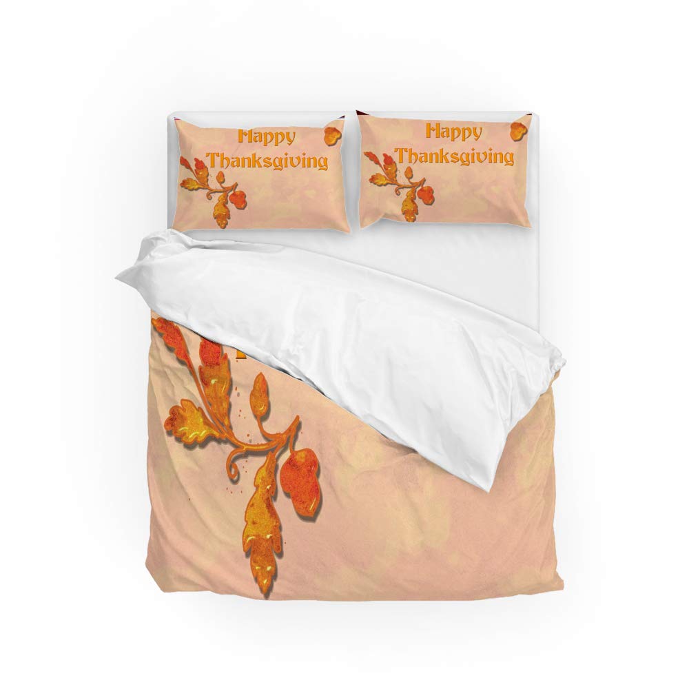 Housse de couette Thanksgiving idée cadeau linge de lit King chaleureux