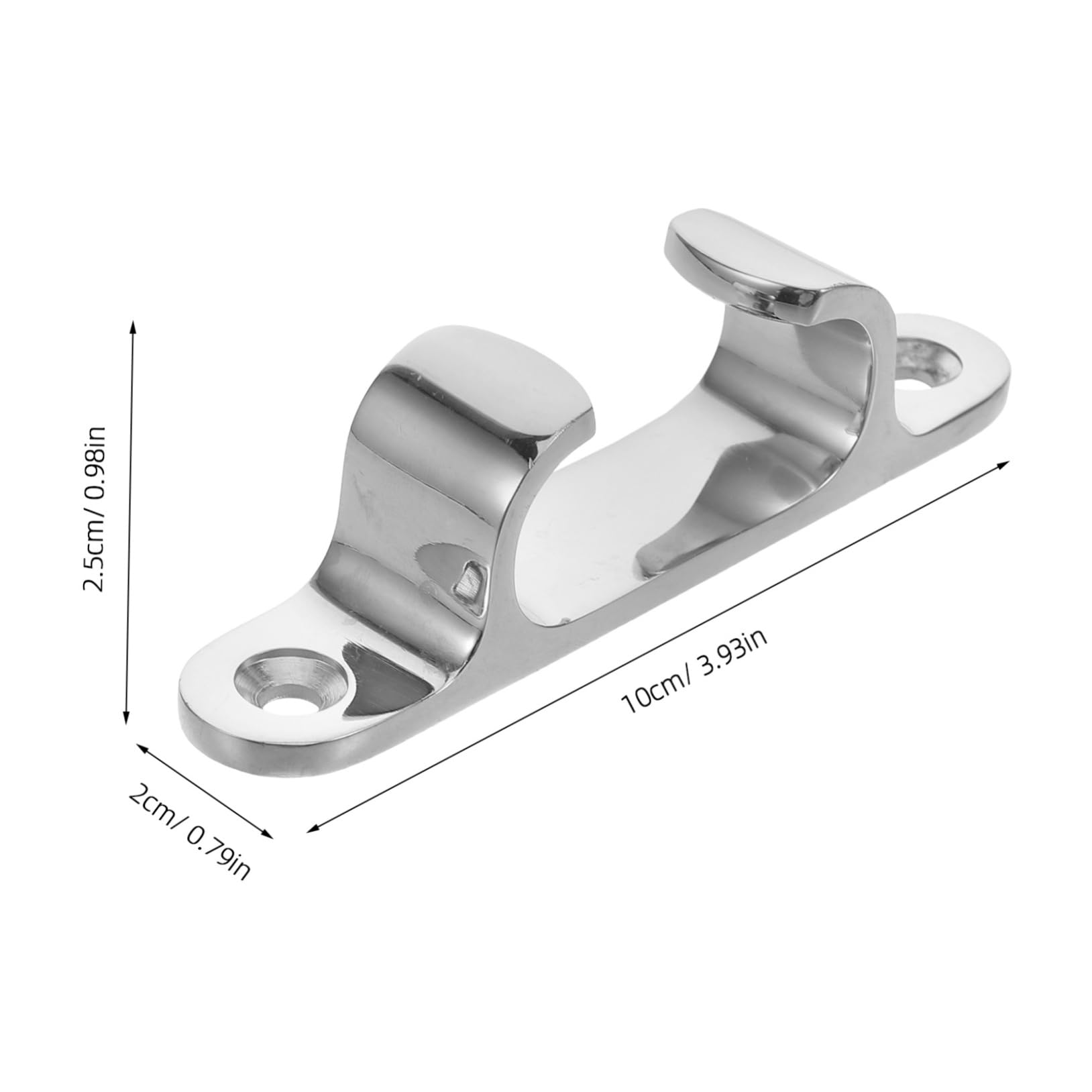 BCOATH Marine Cleat for Kayak 100mm Stainless Steel Boat Dock Cleat Essential Yacht Hardware for Stable Rope Support