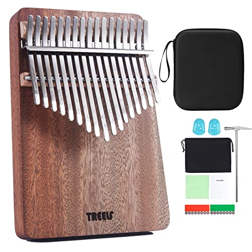 TREELF Kalimba Piano à pouce Mbira 17 touches Cadeau pour enfants et adultes débutants (couleur bois) Cover