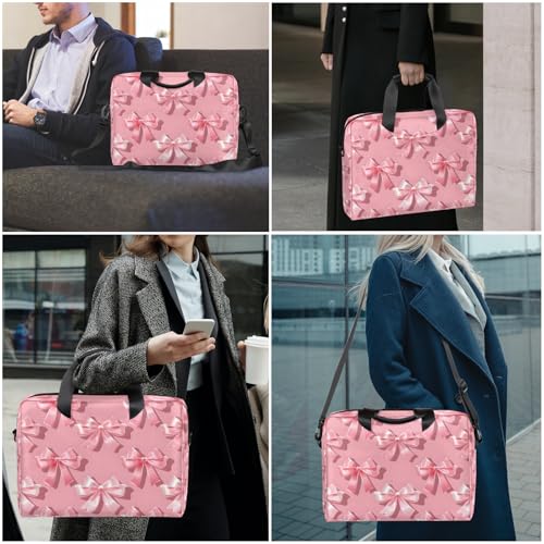 Funda para portátil 15.6 pulg con lazo rosa miniatura 2