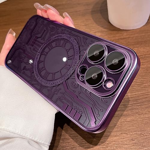 Coque iPhone 14 Pro Max magnétique ENILSA contre les rayures violet