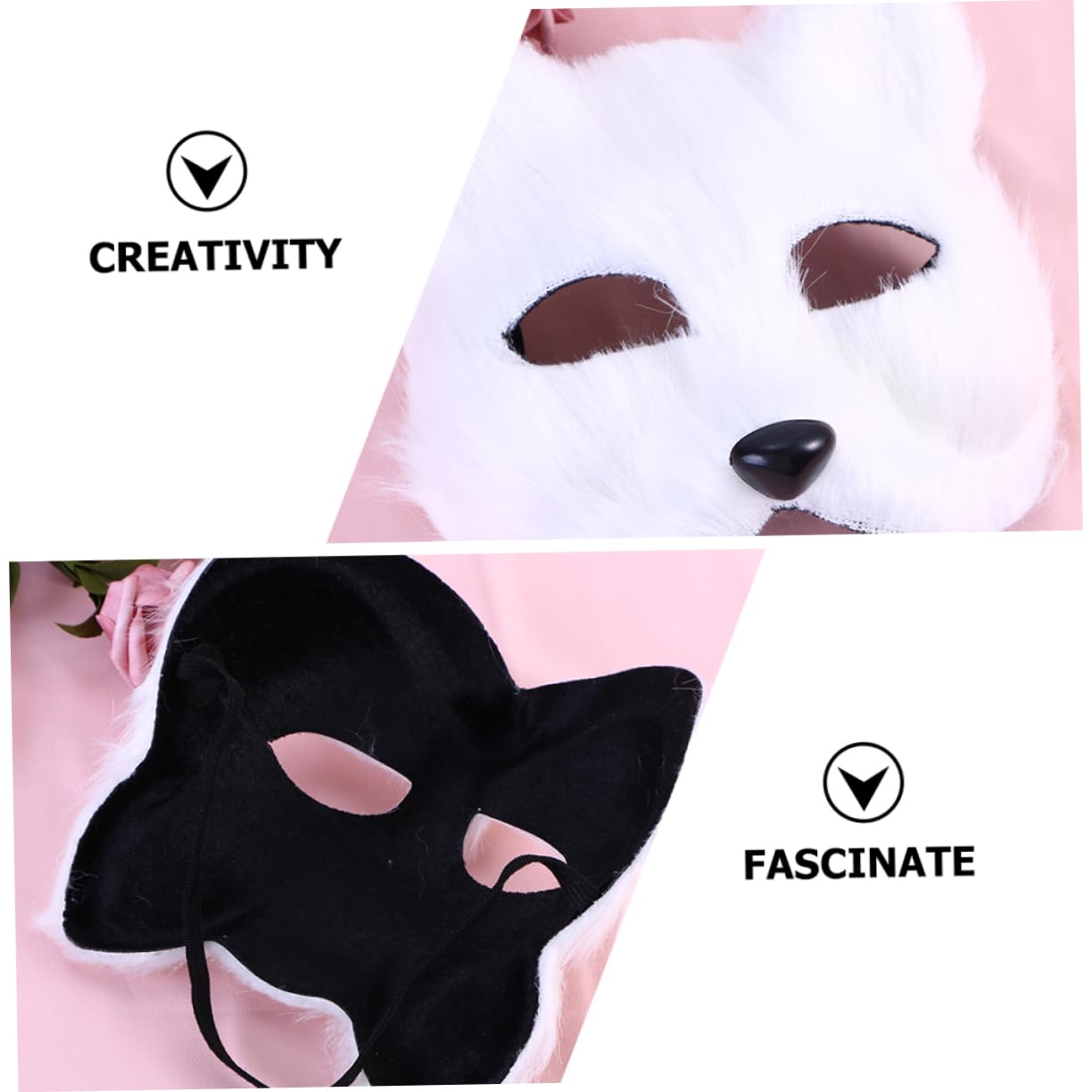 SHERCHPRY 8pezzi Maschera Animale Riutilizzabile Per Feste Di Maschere Decorative Stile Volpe Per Cosplay e Halloween Accessorio Unico Per Eventi e Festività