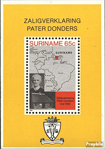 Prophila Collection Suriname Block 33 (Completa Edizione) 1982 Padre P. Donders (Francobolli per i Collezionisti)