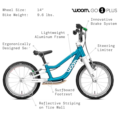 Image of woom GO 1 & GO 1 Plus Balance Bike for Toddlers & Kids 18 Month to 4.5 Years Old, 12-Inch & 14-Inch Lightweight Bicycles for Boys & Girls