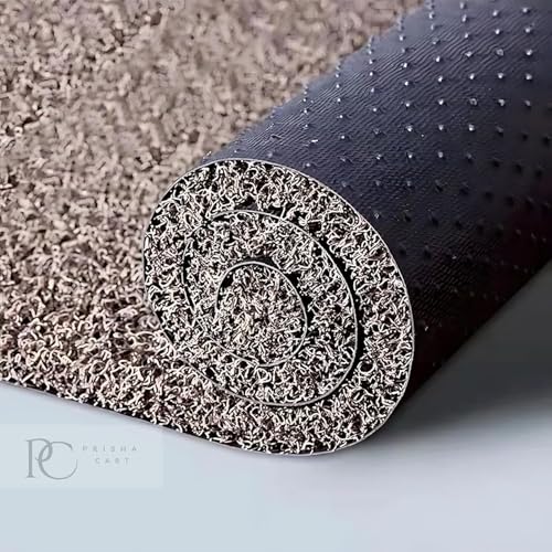 Image of VNQ! Cushion Noodle Mat for Home Entrance, Heavy Indoor Outdoor Anti Slip PVC Floor Mat for Bedroom, Kitchen, for Bathroom, Doors, Office, Door Mat, Bath Mat Colour Biege|(4X5 Feet)