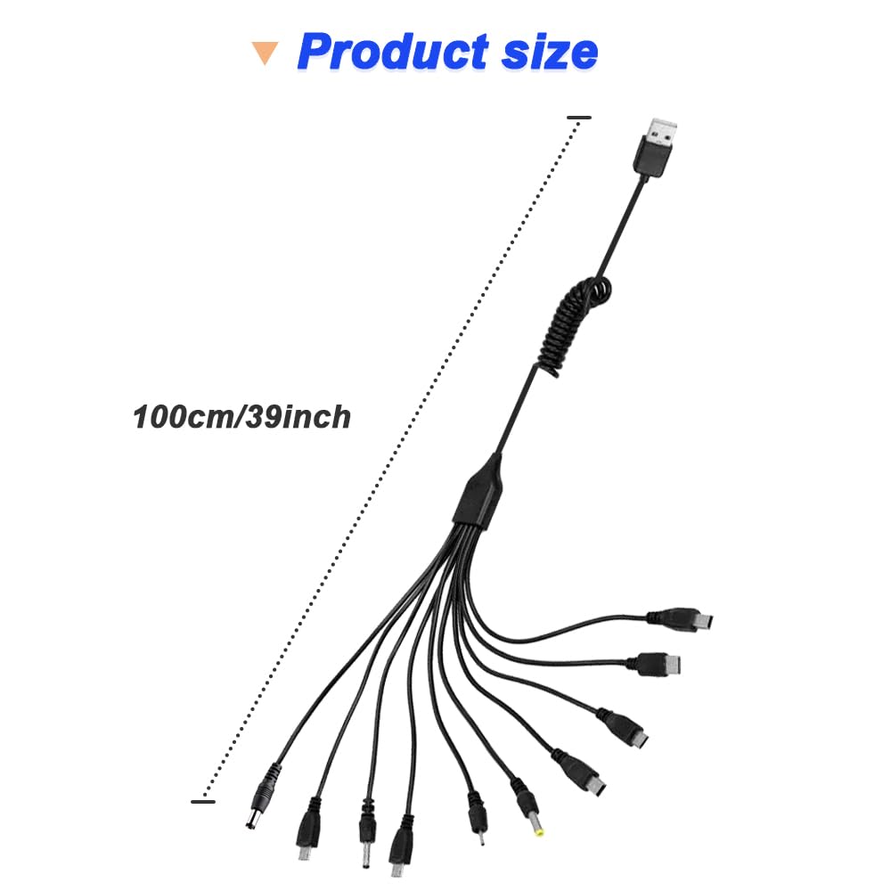 Cavo USB Universale 10 in 1, Cavo Di Ricarica Universale Multiplo