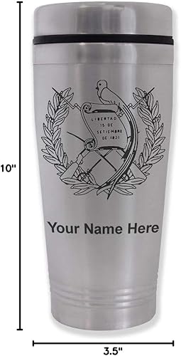 Miniatura 5 de LaserGram Taza de viaje de 16 onzas, bandera de Guatemala, grabado personalizado incluido