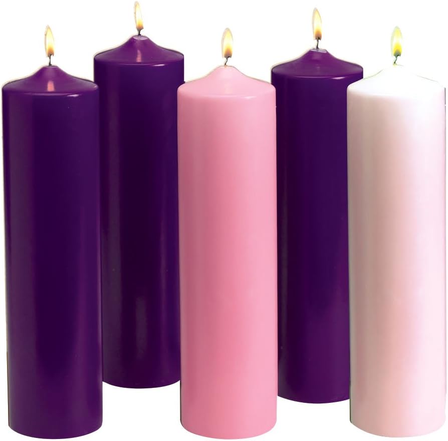 F.A. Dumont 2" x 7" Christmas Advent Candles Set of 5 candles