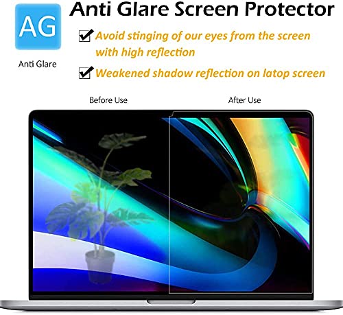 Image of (2 Pack Anti Glare Screen Protector Compatible with MacBook Pro 16 Inch 2019 Released Model A2141 with Touch Bar and Touch ID Anti Dust Coating (Matte Clear)
