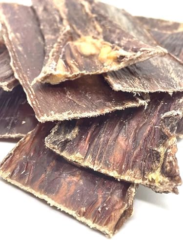 Bullsters Dog Treats Bones Chews All Natural 1 Ingredient with No Additives No Preservatives, Steroid Free, for Small Medium Large Dogs Beef Strips (6" Pack of 8)