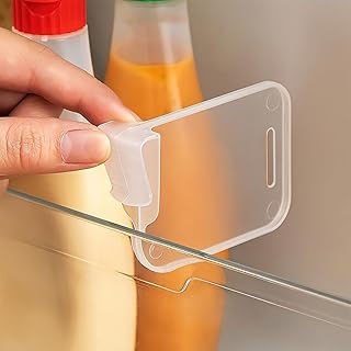 10 Freezer Organizer, Visible Fridge Organizer Rack with Removable Dividers and Handles, Fridge Shelf, Freely Adjustable, Fits Refrigerator Frozen Meals, Lunch Meat Box, Cheeses
