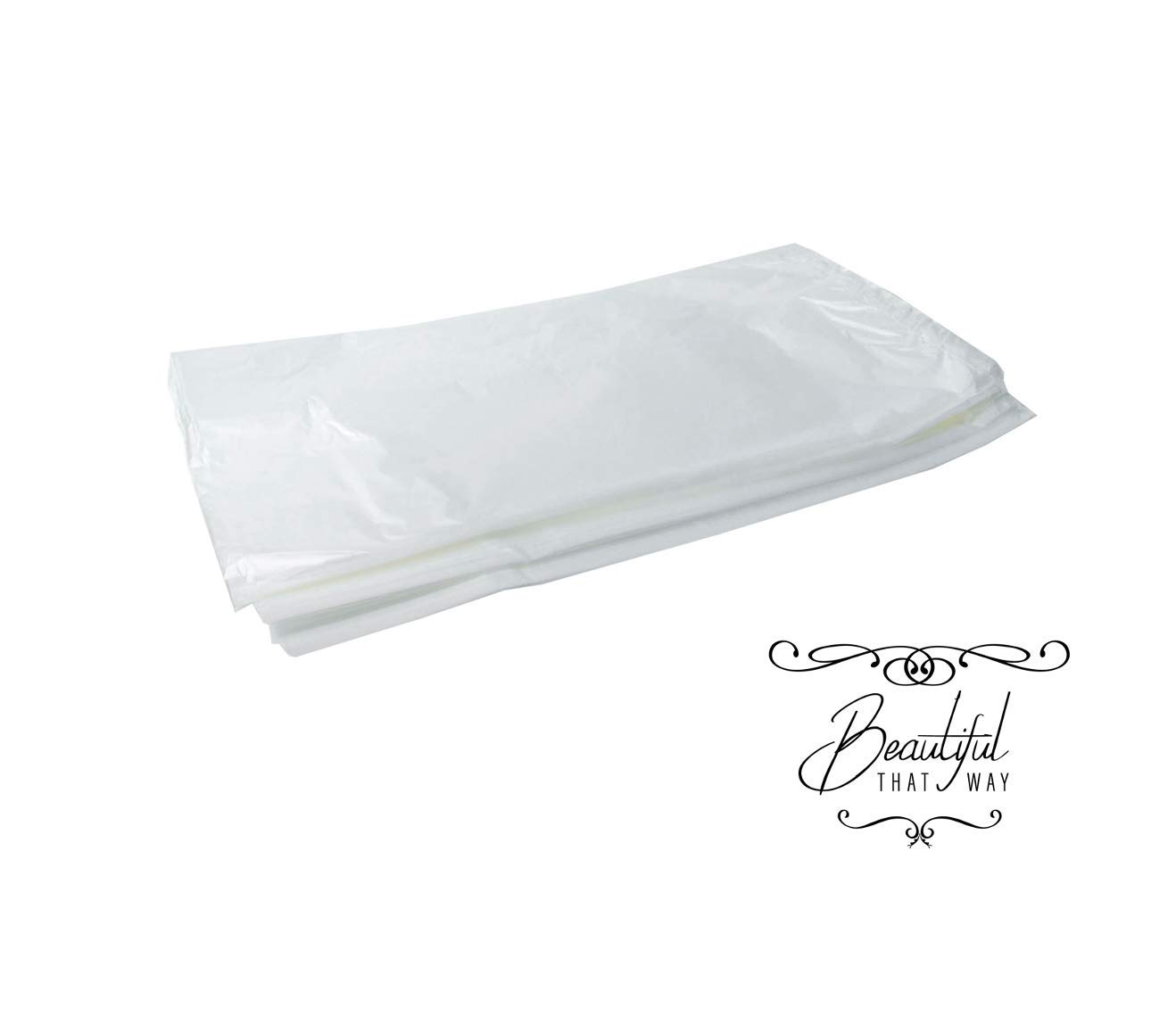 Coprivaschetta pedicure in Cartene® trasparente Beautiful That Way, monouso, 100 pezzi, misura 48x15x15 cm, impermeabile, resistente, Made in Italy, per uso professionale e casa