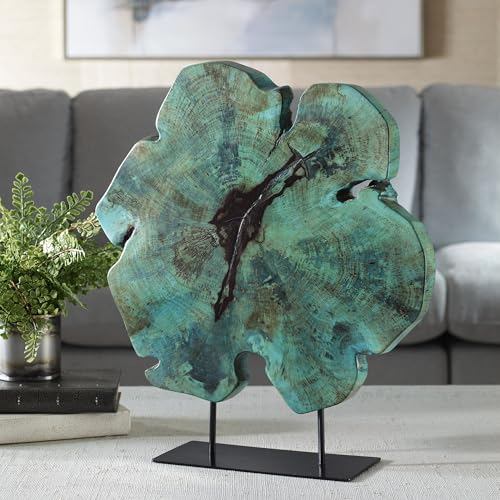 Escultura Uttermost Bahati de Madera Azul/Verde/Negro 58 cm miniatura 4