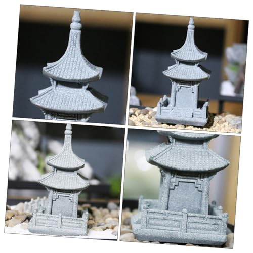 Accessoire de bonsaï à faire soi-même : lot de 3 pagodes miniatures zen - 2
