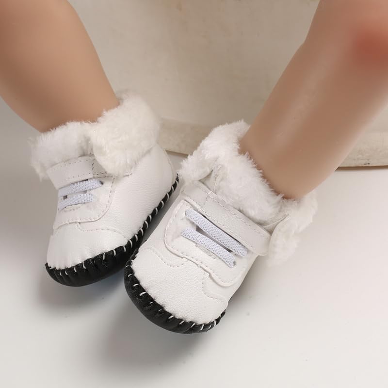 Baby Boys Girls Soft Sole High Top Ankle Warm Sneakers Boots, Winter Outdoor Sport Newborn Infant First Walkers Shoes4