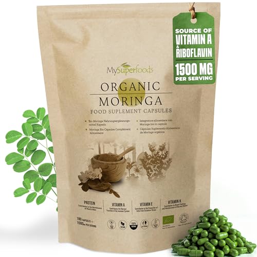 MySuperfoods Moringa Capsules, 1500mg, 180 Count