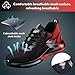 Imagen de Tenis de Seguridad 42 Mujer Hombre Zapatillas de Trabajo Zapatos con Puntera de Acero Deportivo Comodas Sneakers de Industria y Construcción para Verano Rojo 226