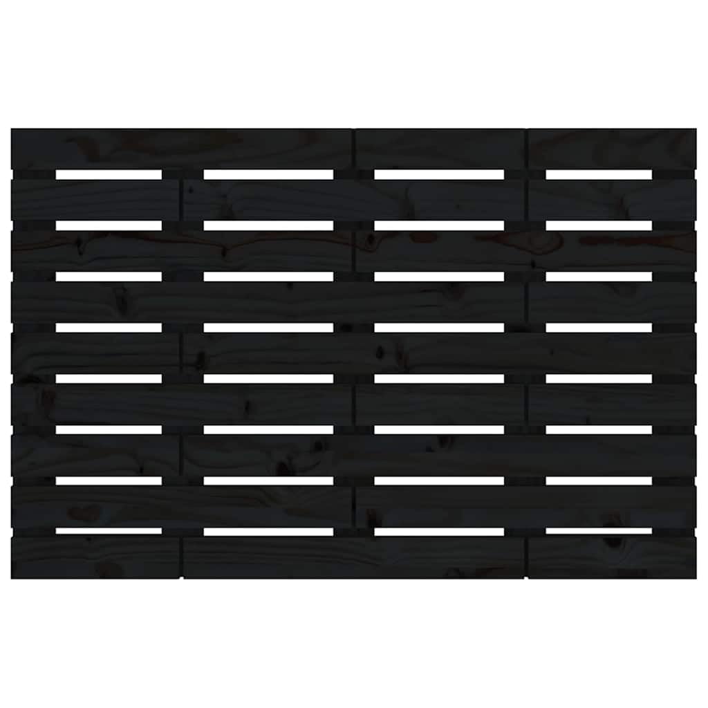 SYDE Cabecero De Pared Pino Macizo Negro 106x63 cm