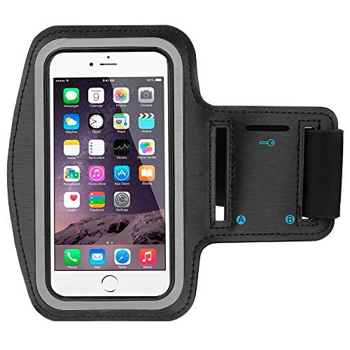 OcioDual Brazalete Deportivo Universal Correa Ajustable al Brazo con Velcro Ventana Transparente. Color