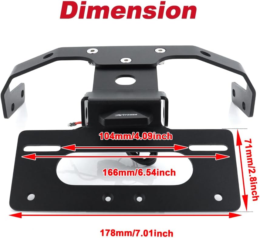 Xitomer Tail Tidy Compatible with Harley V-ROD 2012-2017, Fender Eliminator Motorcycle License Plate Holder
