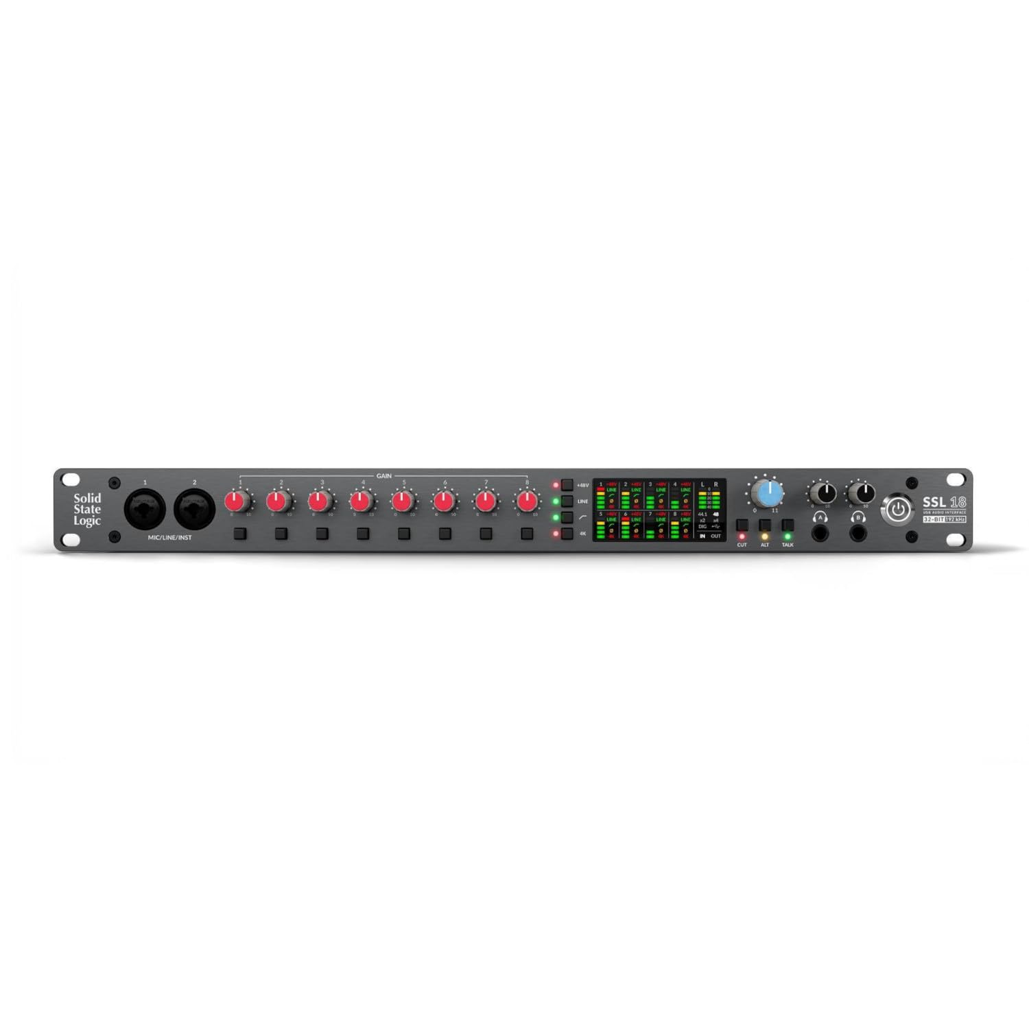 Solid State Logic SSL18, Interfaccia Audio USB, 12 Ingressi/6 Uscite, 4 Preamplificatori SSL, 32 bit/192 kHz