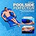 SWIMLINE ORIGINAL Fabric Covered Pool Float Mattress Ultimate Lounger Raft For Adults & Kids | Back, Leg, & Arm Rests, Cup Holder, & Quick-Dry Cover For Adult Or Kid Floating & Lounging 9047
