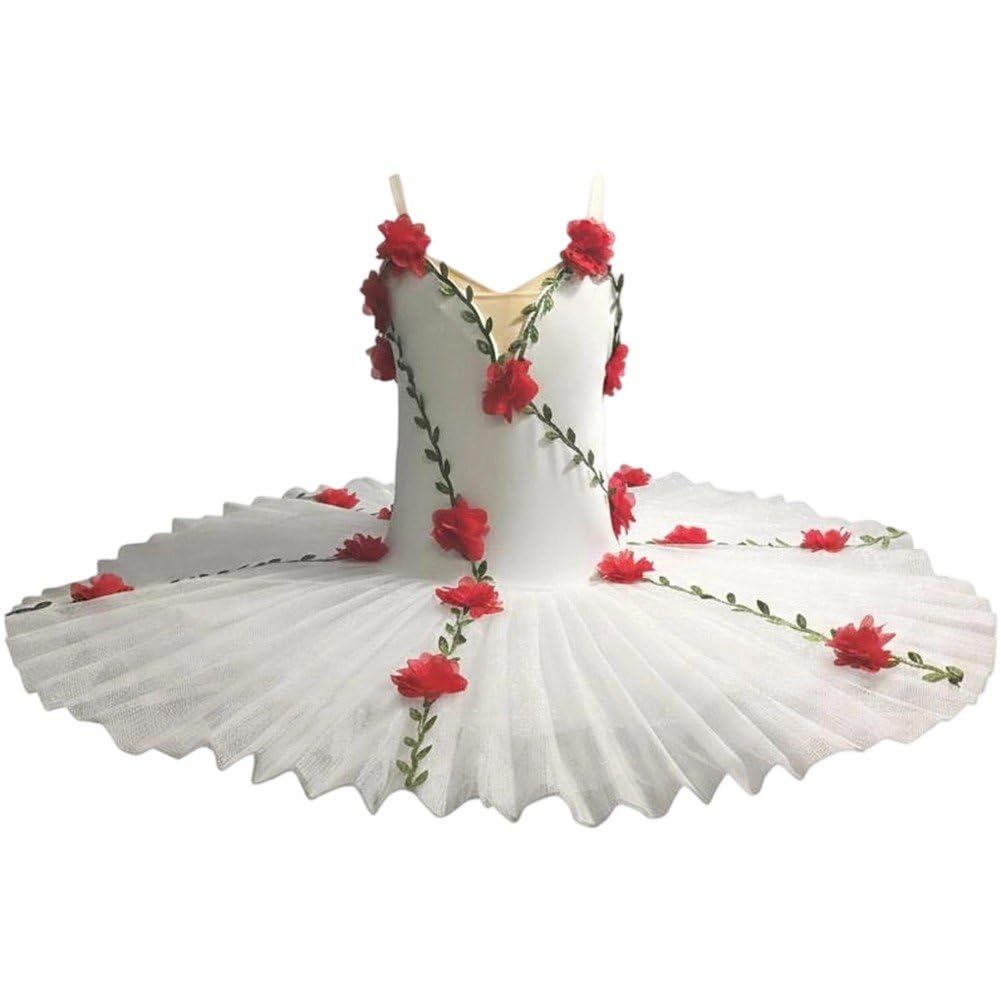 De Ballet Fleuri À Fines Bretelles, Jupe en Tulle À Plusieurs Épaisseurs pour Femme, Idéal pour Un Spectacle De Danse, Une Séance Photo Ou Une Fête sur Le Thème des Fées.
