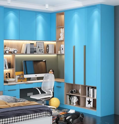 Image of ONETON Peel and Stick Sky Blue Matte Contact Paper Waterpoof Self Adhesive Decorative Wallpaper for Wall Kitchen Wallpaper for Bedroom (Sky BLU MATT WP, 24x80 inch)