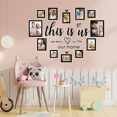 Our Home Quotes Wall Stickers, This is Us Inspirational Vinyl Wall Decals, Family Photo Frames Art Stickers - Image 4