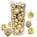 Produktbild THE TWIDDLERS 100 Gold Christbaumkugeln - christbaumkugeln - Verschiedene Größen - Weihnachtsbaum deko, Baumdekoration Christbaumschmuck.