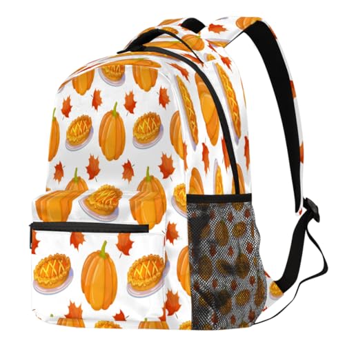 Sac à dos motif feuilles de citrouille confortable pour soulager le dos