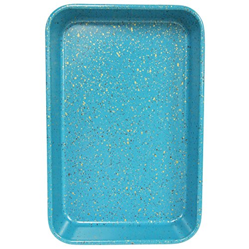 Casaware Toaster Oven Baking Pan 7 X 11-Inch Ceramic Coated Non-Stick (Blue Granite) #TOP1