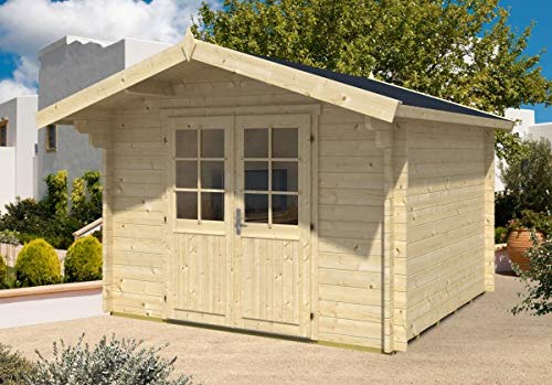 Alpholz Gartenhaus Anna-44 aus Massiv-Holz | Gerätehaus mit 44 mm Wandstärke | Garten Holzhaus inklusive Montagematerial… – Bild 4