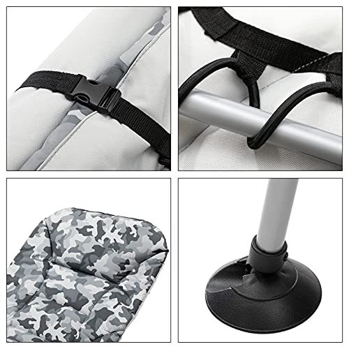 Abocofur Folding Portable Camping Cot For Adults 500Lbs, Utility Adjustable Sleeping Bed With Strong Steel Frame And 600D Oxford Fabric, Indoor&Outdoor Recliner For Travel, Office, Camouflage #TOP5