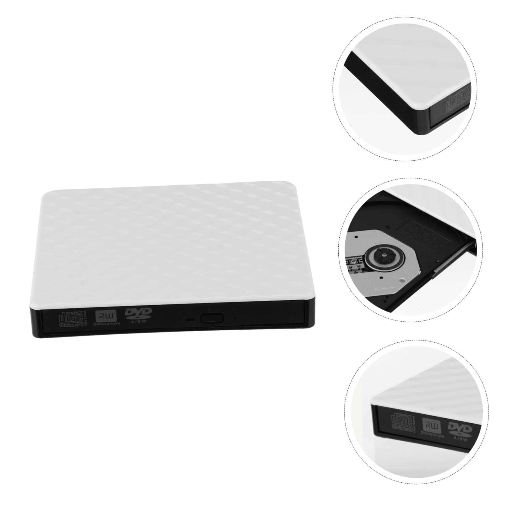 Uonlytech Lecteur DVD Externe USB Ultra Slim Graveur Et Réécrivain CD DVD pour Ordinateurs Portables Bureau Compatible avec Et Fonctionnel Et Énergétiquement Économe