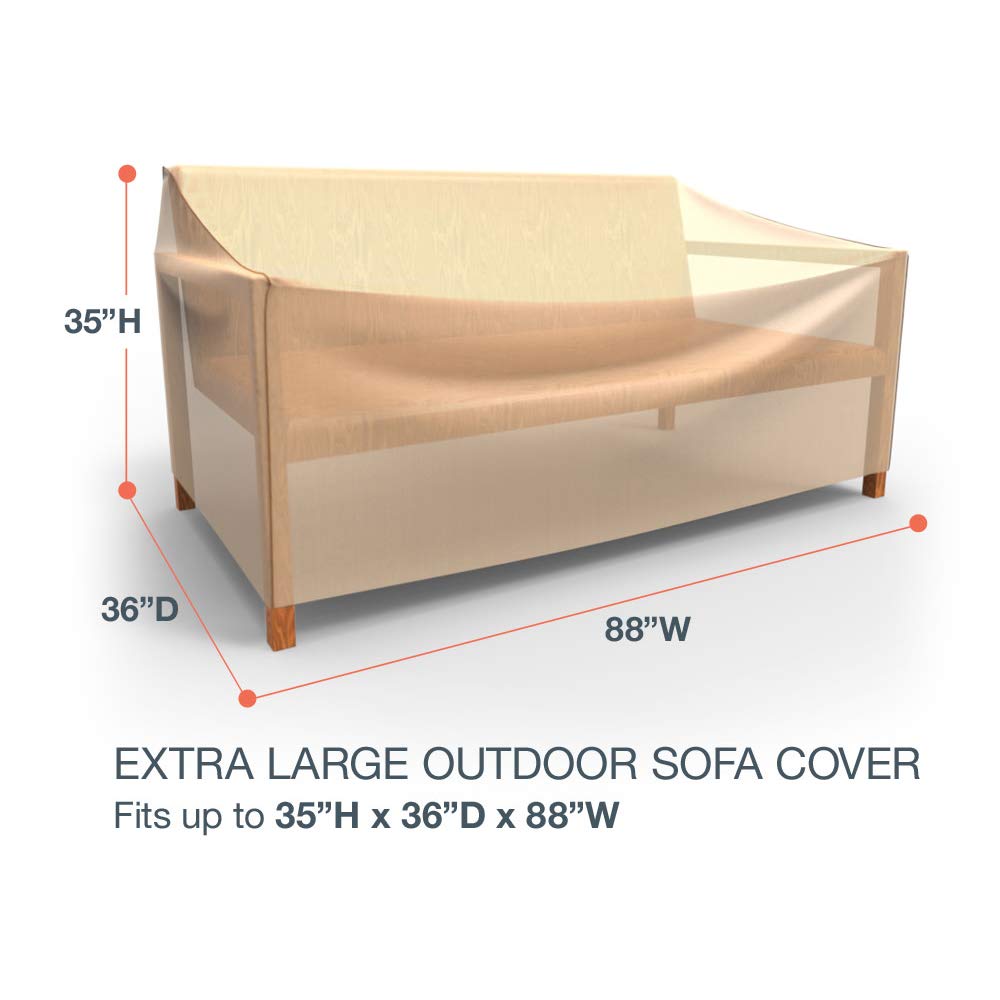 EmpirePatio Select Tan Outdoor Patio Sofa Cover, Extra Large