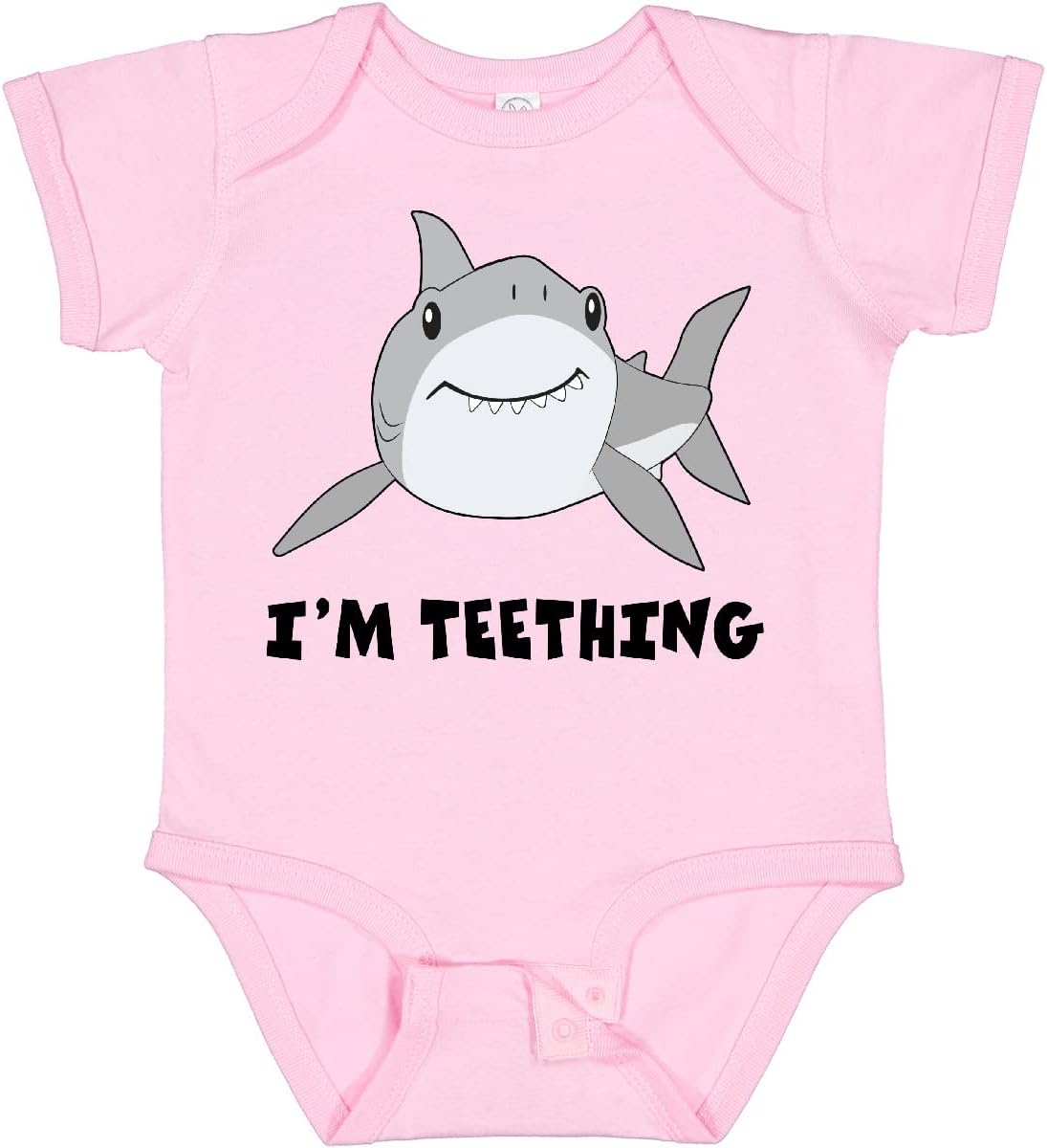 inktastic I'm Teething Cute Shark Baby Bodysuit