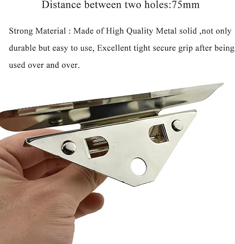 Miniatura 9 de HAHIYO Clips para portapapeles de metal dorado de 3.94 pulgadas, paquete de 6, clip duradero con resorte con empuñaduras de goma, agujero para