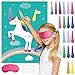 FEPITO Pin The Horn on The Unicorn Birthday Party Game with 24 Horns for Unicorn Party Supplies, Kids Birthday Party Decorations