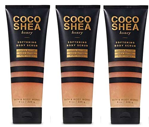 Bath and Body Works 3 Pack Cocoshea Honey Softening Body Scrub 8 Oz.