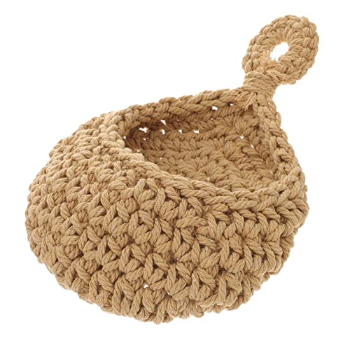 PHENOFICE Cesta Colgante De Tejida Organizador De Pared Para Cocina y Jardín Soporte Para y Almacenamiento Elegante