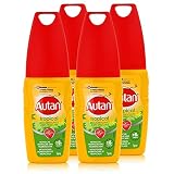 Autan Mückenschutz Tropical Pumpspray 100ml - schützt auch bei hoher Luftfeuchtigkeit und Schweißbildung bis zu 8 Stunden vor Mücken (4er Pack)