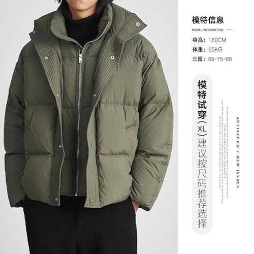BoShiNuo Jaqueta masculina casual de inverno com design de duas peças para aquecer, 8018, GG