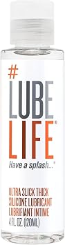 Lube Life Ultra Thick Slick Silicone-Based Lubricant, Water Resistant, Thick Silicone Lube for Men, Women and Couples, 120 ml