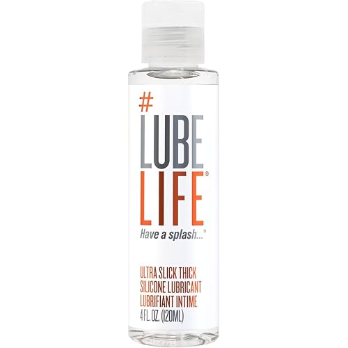 LUBELIFE Ultra Slick Thick Silicone-Based Lubricant, Water Resistant, Thick Silicone Lube for Men, Women and Couples, 4 Fl Oz