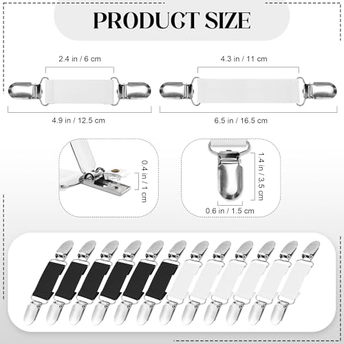 Image of Ruisita 12 Pieces Dress Clips Back Cinch Set, Shirt, Sweater, Clothes, Mitten, Shawl, Waist Clips for Women Men