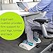 ErgoFoam Ergonomic Under Desk Foot Rest - Premium Velvet Soft Foam Footrest - Most Comfortable for Lumbar, Back, Knee Pain - Rocker (Grey)