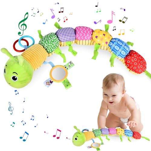 JONRRYIN Juguete Musical de Peluche para Bebés, Oruga Musical para bebés, Juguete de bebé con Caja de música para bebés de Regalos a Partir de 0+ Mese