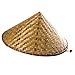 Funny Party Hats Asian Conical Hat - Rice Farmer Hat With Bamboo Design
