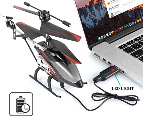 Mini RC Helicopter, Remote Control Helicopter with Gyro and LED Lights for Kids and Adults, 3.5 Channel, Cool Airplane Indoor & Outdoor for Plane Fans, Toy Gift for Boys Girls
